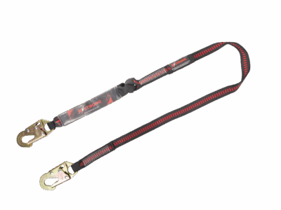 Fall Protection - 6 Foot Clear Pack Shock Absorbing Lanyard with 2 Snap Hooks - Lanyard - UFL201101