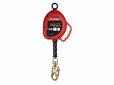 Fall Protection - 30 ft. Cable SRL with Snap Hook, Includes installation carabiner and tagline - Self-Retracting Lifeline - UFS310030