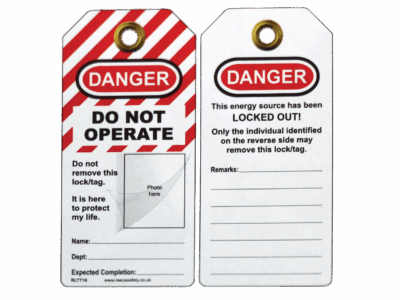 Lockout Tagout – Personalized ID Tags – RLTT16 (Package of 10)