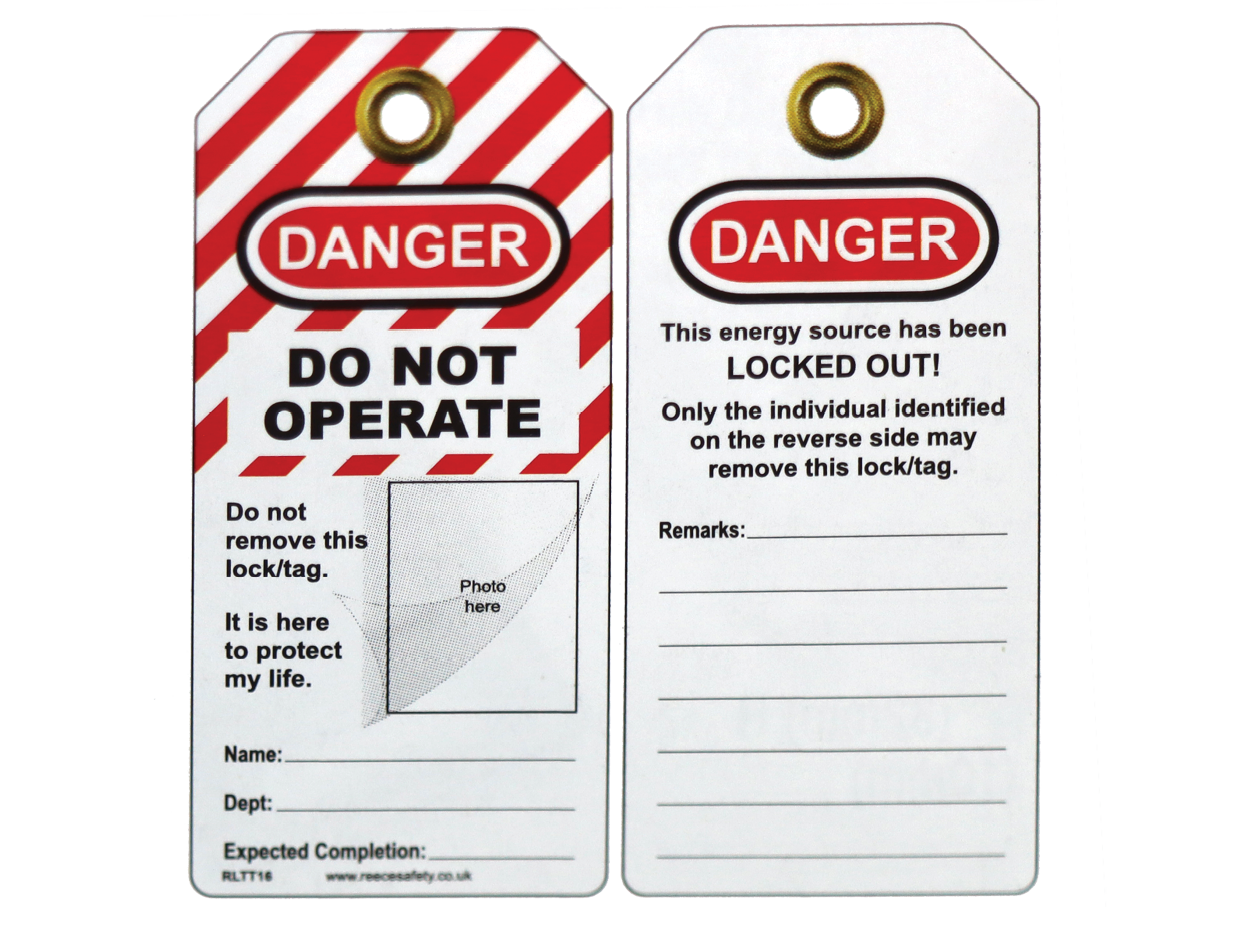 Lockout Tagout – Personalized ID Tags – RLTT16 (Package of 10) - Tiresocks