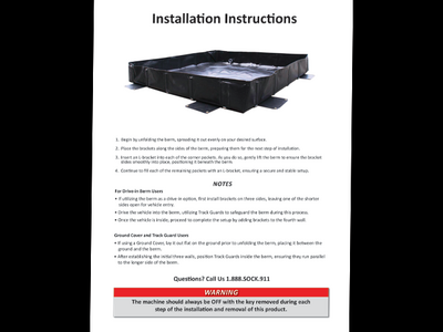 L-Bracket Containment Berm Install Sheet