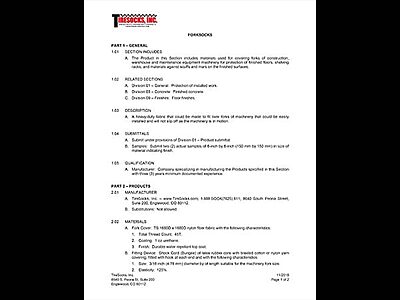 ForkSocks Spec Sheet