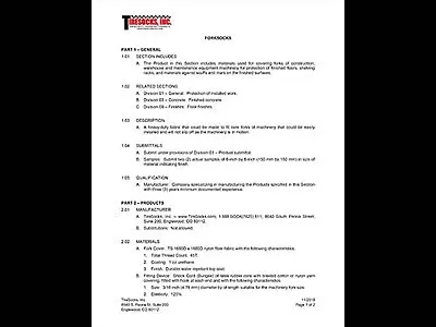 ForkSocks Spec Sheet